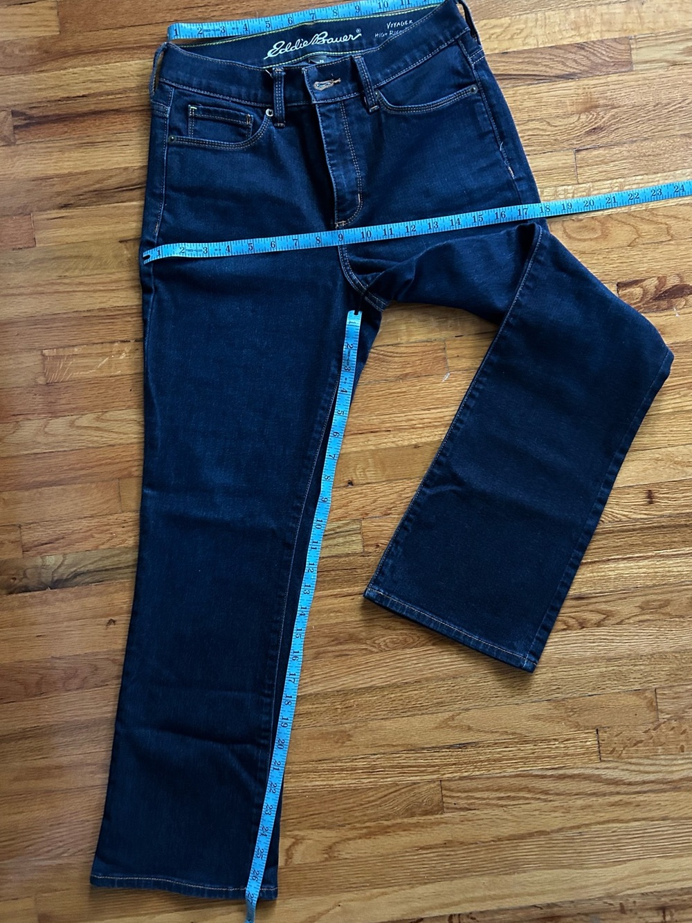 Eddie Bauer Petite High Rise Voyager Jeans Bootcut 28”inseam